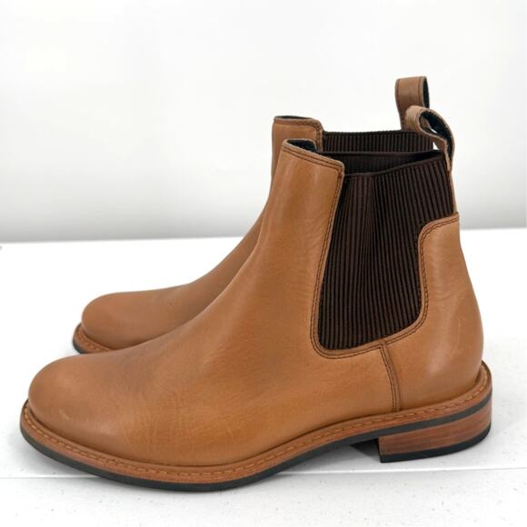 NEW Nisolo Carmen Chelsea Boots Almond Brown Leather Women's Size 8.5 - Picture 1 of 11